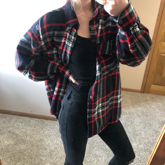 Tops - {vintage•italy} multi colored flannel